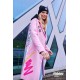 Płaszcz z łączonych tkanin FIGHTER IN PINK